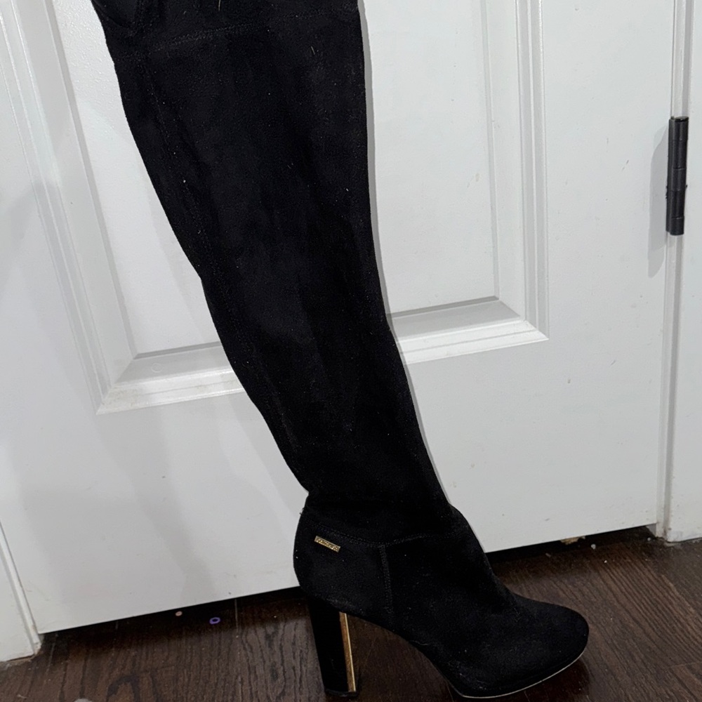 Calvin Klein Elegant Black Over the Knee Boots